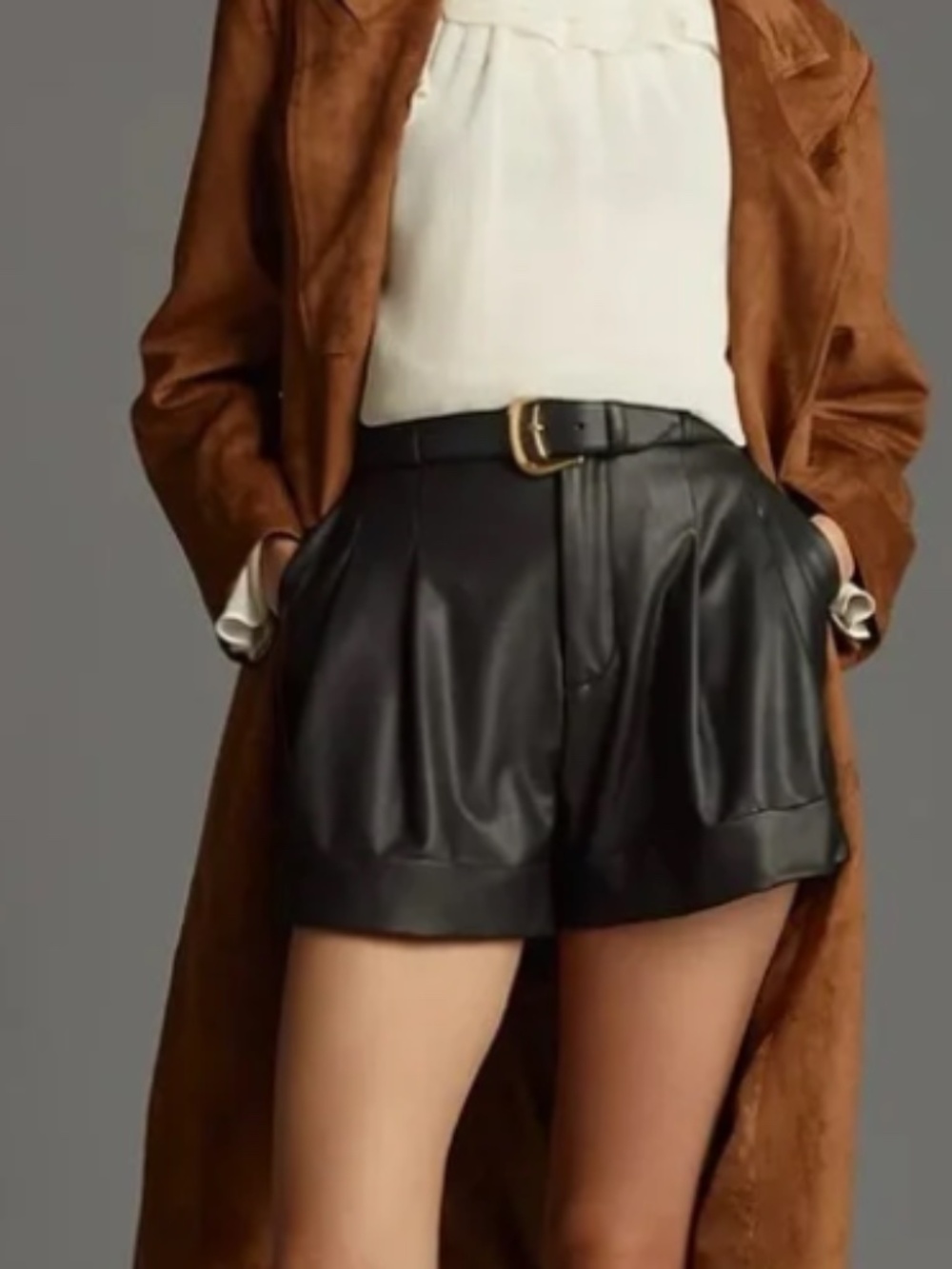Maeve Faux Leather Shorts Size 00P